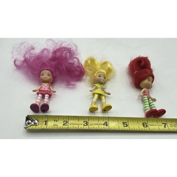 Strawberry Shortcake 2008 Hasbro Dolls lot of 3 Lemon Meringue & Mini Dolls Pink - Picture 7 of 14